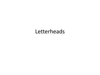 Design Templates for Letterheads Printing