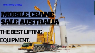 Mobile crane sale Australia - The best lifting equipment
