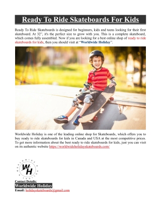 Ready To Ride Skateboards For Kids