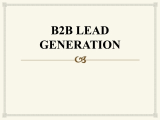 B2B LEAD GENERATION