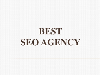 BEST SEO AGENCY