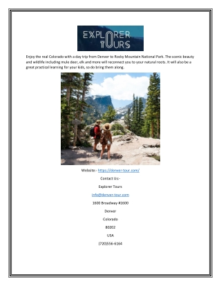 Denver & Colorado Sightseeing Tours | Explorer Tours