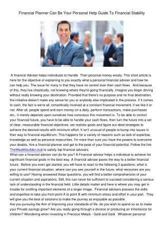 FinancialPlannerCanBeYourPersonalHelpGuideToFinancialStability