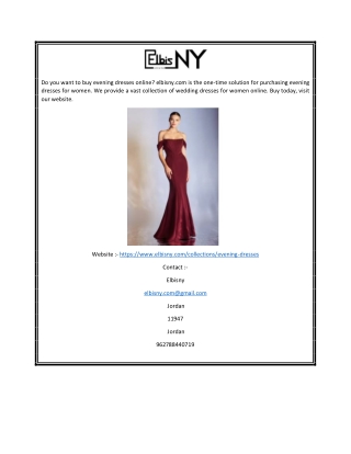 Evening Dress Online | Elbisny