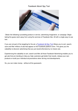 FacebookAdSpyTool