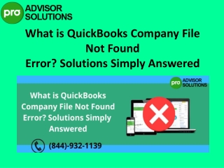 Company File You Selected Could Not Be Found Error & How to Fix it