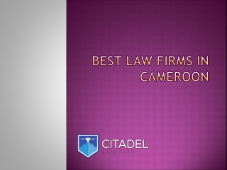 Best Law Firms in Cameroon