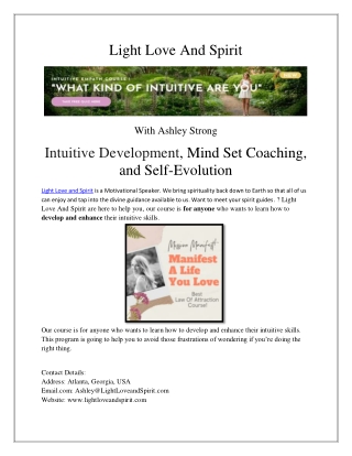 Are You Seeking For Intuitive Empath Courses In Atlanta, U.S.A?