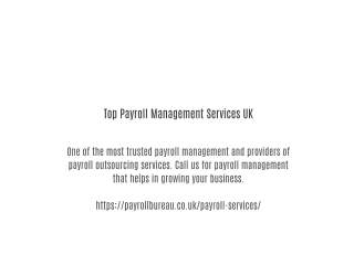Top Payroll Management Services UK