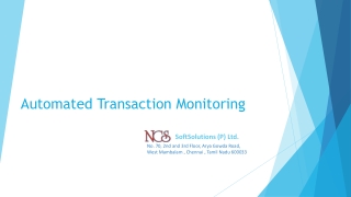 Automated Transaction Monitoring