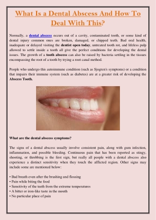 What Is a Dental Abscess And How To Deal With This?