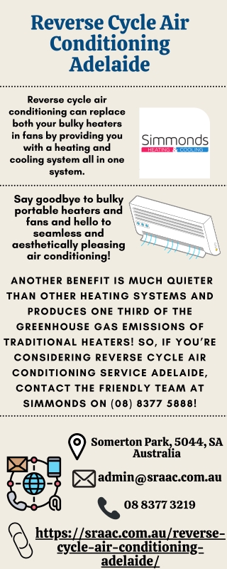 Reverse Cycle Air Conditioning Adelaide