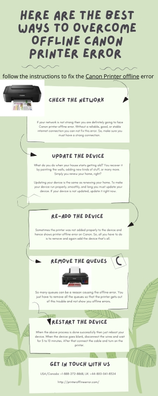 Guide To Solve Canon Printer Offline Issue