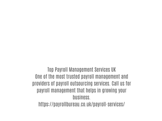 Top Payroll Management Services UK