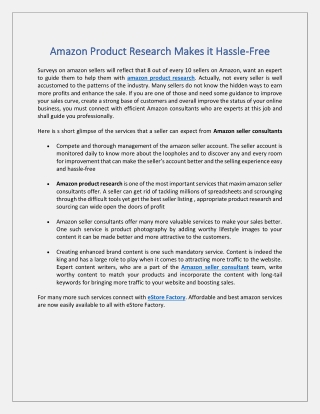 Amazon Product Research Makes it Hassle-Free