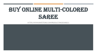 Buy online multi-colored saree