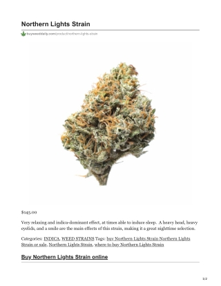 Northern Lights Strain