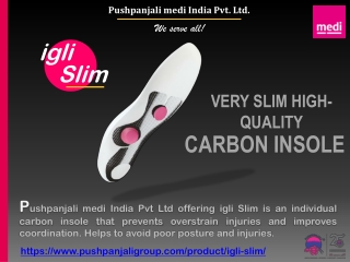 igli Slim individual carbon insoles | Pushpanjali medi India Pvt Ltd