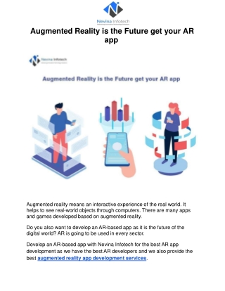 Augmented Reality is the Future get your AR app