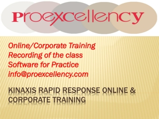 Proexcellency provides Kinaxis Rapid Response Online training