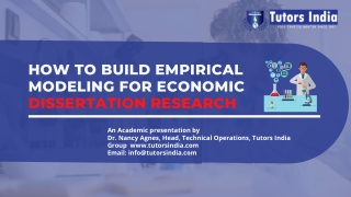 How to build empirical modeling for economic dissertation research