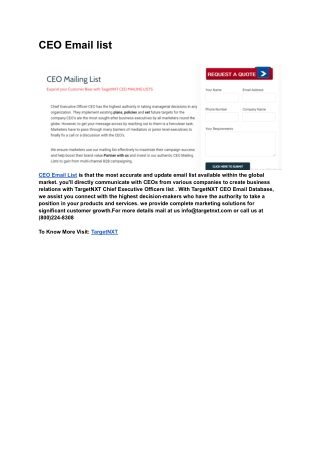 CEO Email list