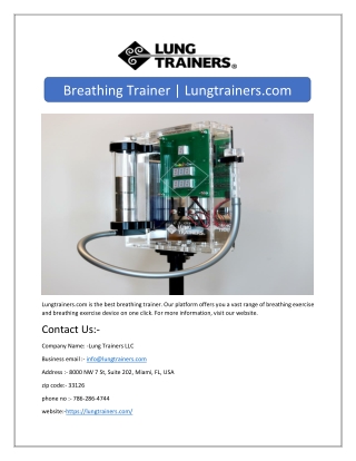 Breathing Trainer | Lungtrainers.com