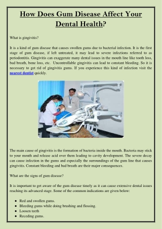 How Does Gum Disease Affect Your Dental Health?