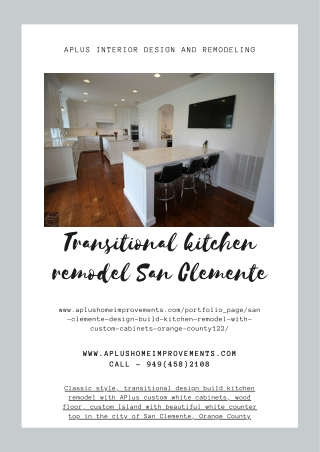 Transitional kitchen remodel San Clemente