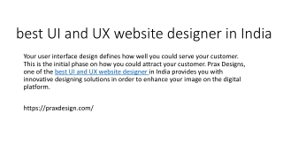 best UI and UX website designer in India