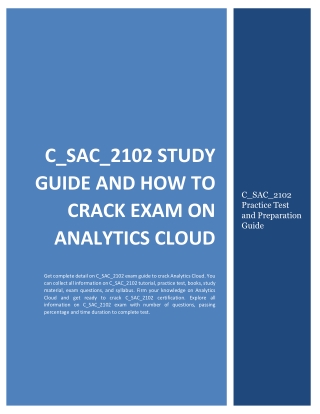 C_SAC_2102 Study Guide and How to Crack Exam on Analytics Cloud