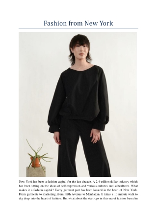 Fashion from New York