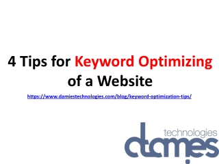 4 Tips for Keyword Optimizing of a Website