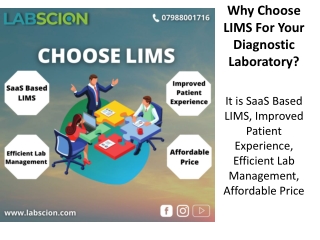 Why Choose LIMS For Your Diagnostic Laboratory?