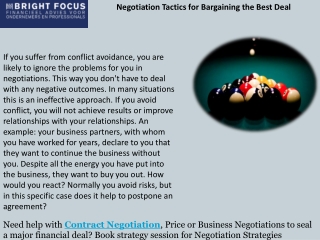 Contract Negotiation - Skilled Negotiator