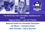 The McKinney-Vento Homeless Assistance Act Part II Digging Deeper Law into Practice