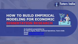 How to build empirical modeling for economic dissertation research