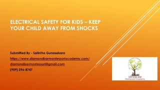 Electrical Safety for Kids – Keep Your Child Away from Shocks