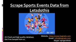 Scrape Sports Events Data from Letsdothis