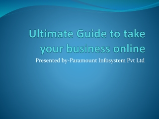 Ultimate Guide to take your business online