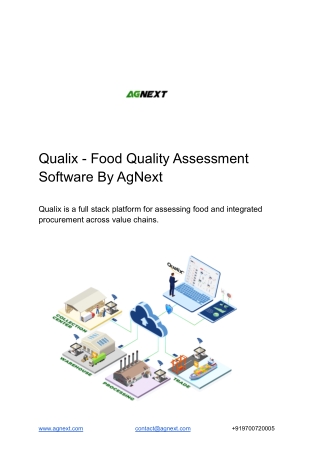 Qualix - The Food Quality Assessment Software By AgNext
