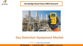 Gas Detection Equipment Market Size Worth $8 billion by 2026 - KBV Research