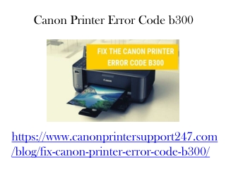 Canon Printer Error Code b300