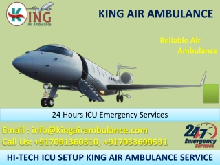 Complete ICU Air Ambulance Services in Mumbai and Raipur by King Ambulance