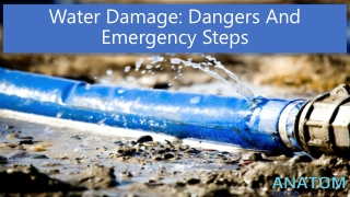 Water Damage - Dangers and Emergency Steps, Anatom Restoration