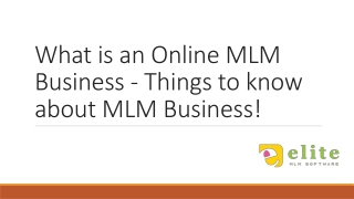 What is an online mlm business   things to know about mlm business!