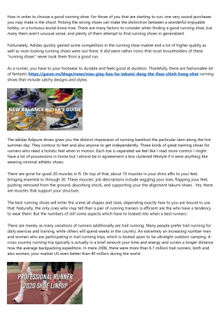 Running Shoes: An Integral Part A Good Athlete