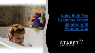 Nuby Bath Toy Seahorse Wheel Spinner with Pouring Cup