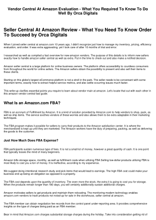 Seller Central At Amazon Testimonial - What You Need To Know To Prosper By Whale Digitals