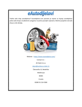 Auto Dijelovi Webshop | Eautodijelovi.com